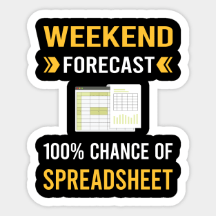 Weekend Forecast Spreadsheet Spreadsheets Sticker